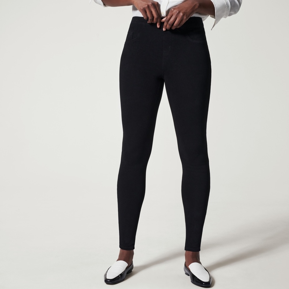 Spanx Jean-ish Ankle Leggings Black Sz XL R
